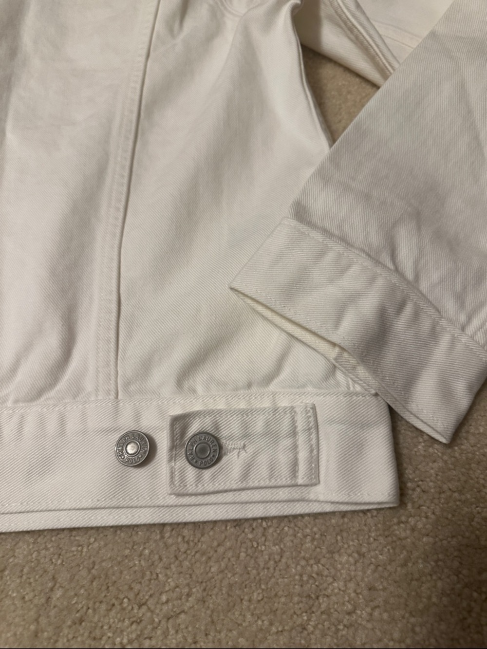 Polo by Ralph Lauren Men's White Denim Trucker Jacket Size L - Picture 11 of 13